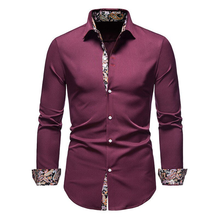 Vireo | Men’s Button-Up Shirt with highlighted edge trim