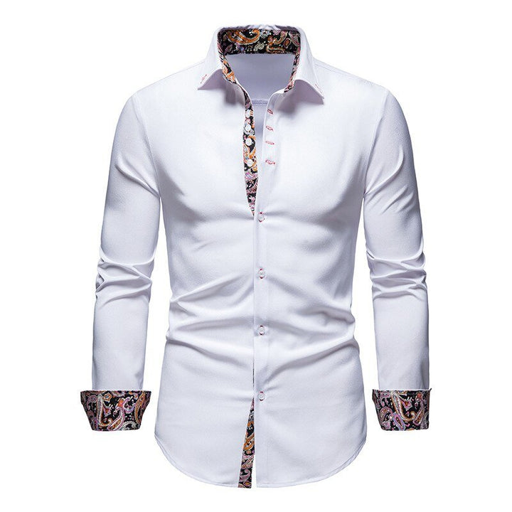 Vireo | Men’s Button-Up Shirt with highlighted edge trim