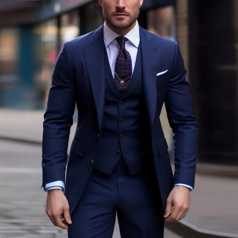 Corvane | Men’s Three-Piece Suit with classic tailored structure