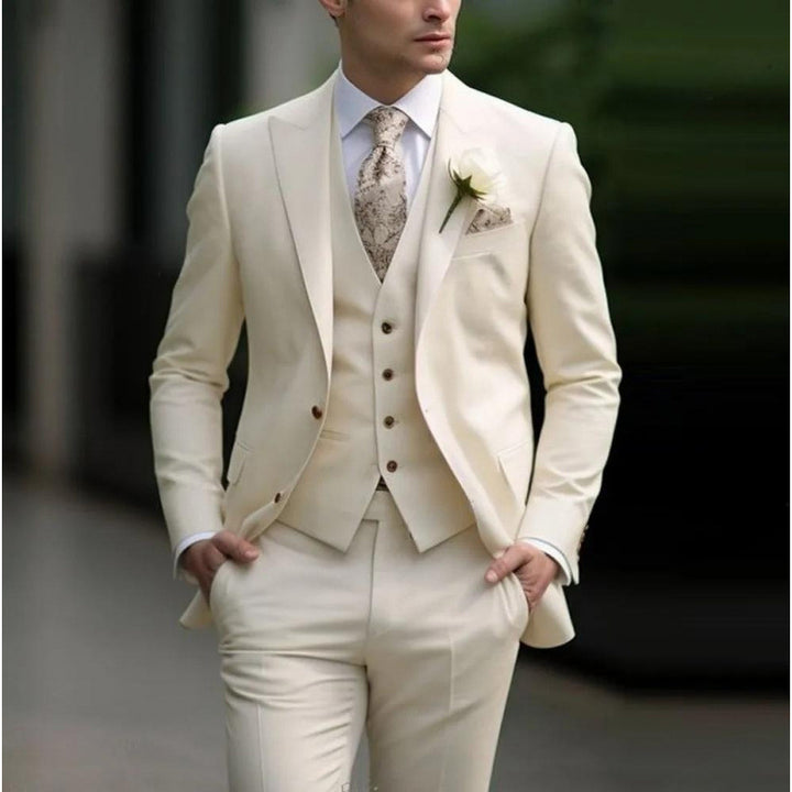 Corvane | Men’s Three-Piece Suit with classic tailored structure