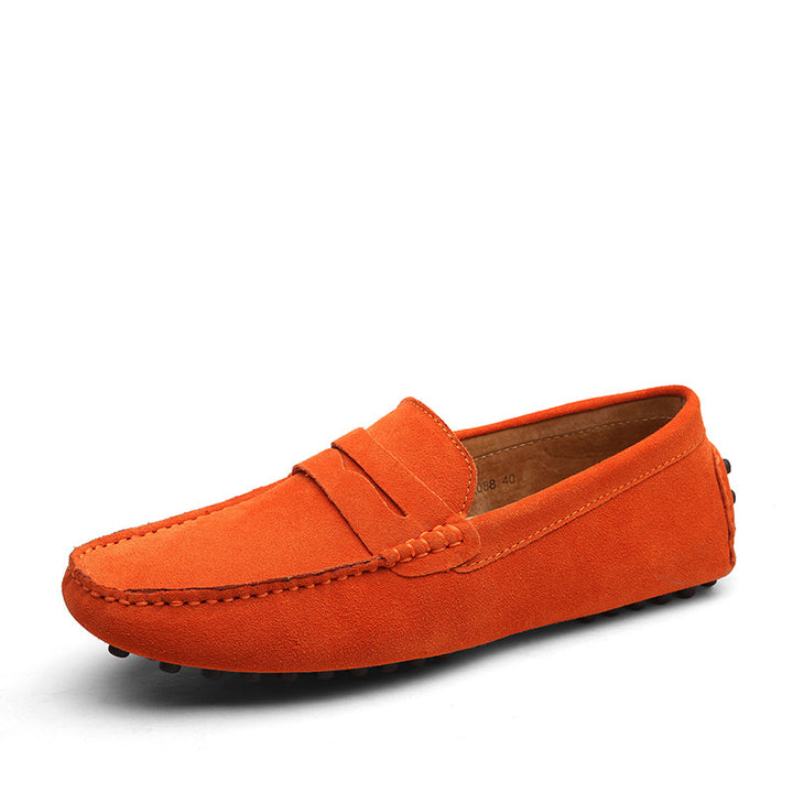 Harry | Men's Suede Loafers With Penny Strap