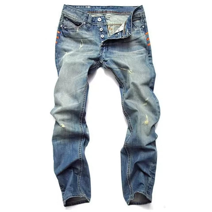 Vandrex | Men’s Distressed Jeans with faded wash visual character