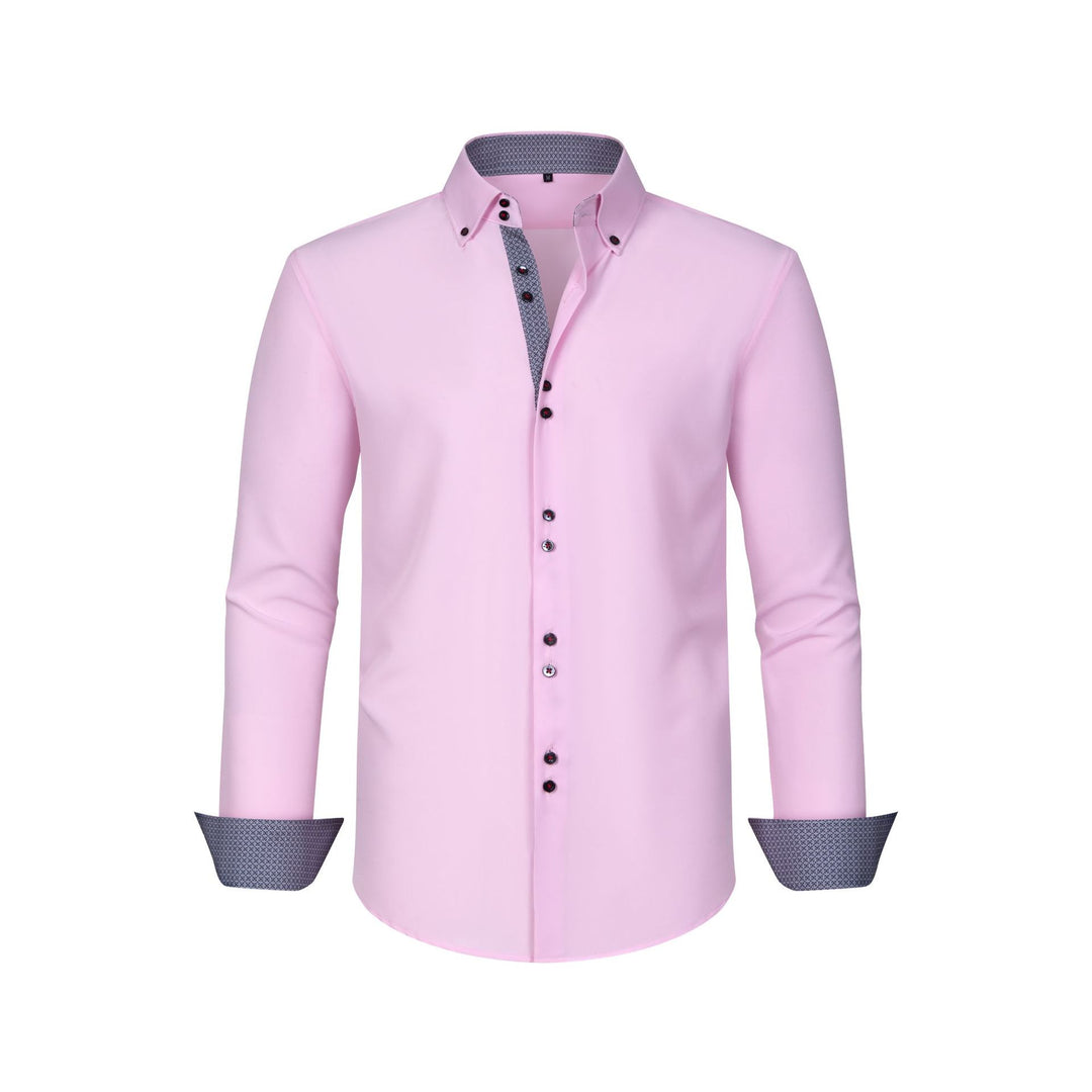 Eldric | Men’s Button-Up Shirt featuring contrast trim design cue