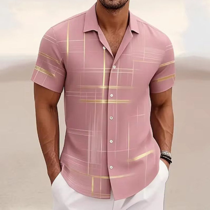 Cavro | Men’s Slim Fit Shirt featuring Micro Pattern