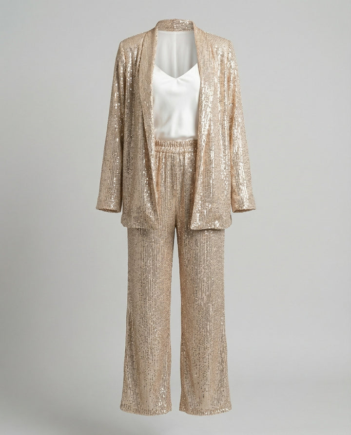 Veloura | Women’s Two-Piece Set featuring wide leg trousers