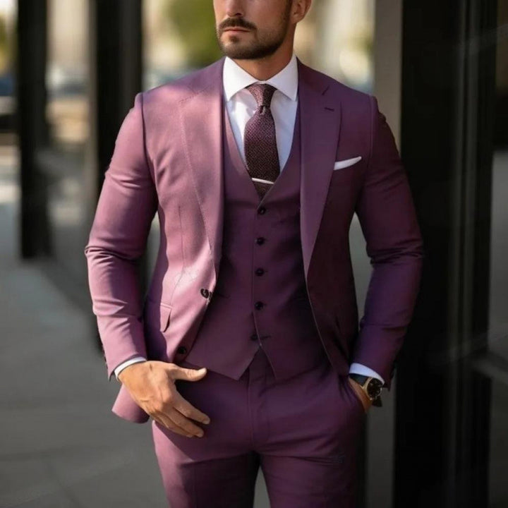 Corvane | Men’s Three-Piece Suit with classic tailored structure