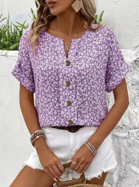 Elvara | Women’s Floral Blouse for Casual Summer Styling