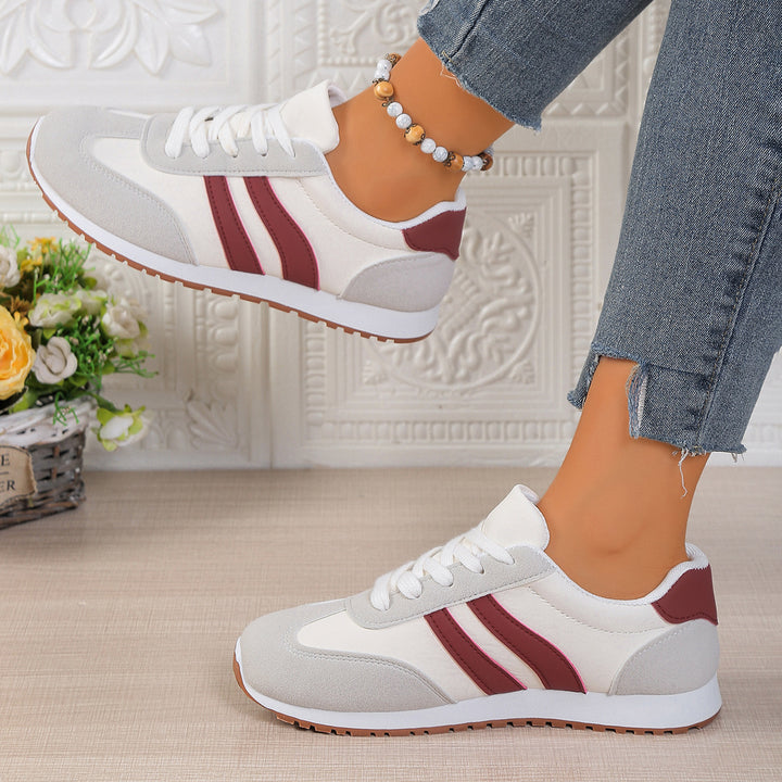 Lyvessa | Women’s Lace-Up Trainers with contrast panels and sporty look