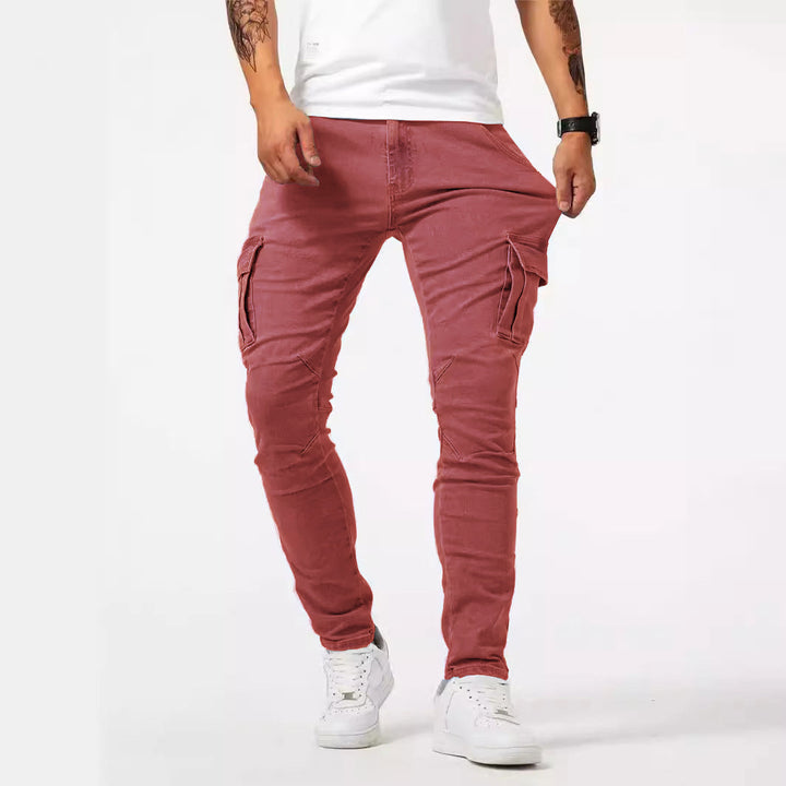 Harry | Men's Stretch Cargo Trousers With Side Pockets