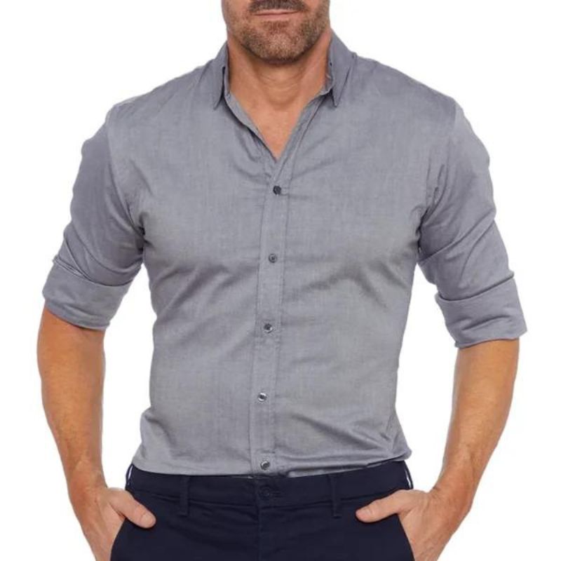 Kervion | Men’s Button-Up Shirt with clean defined build