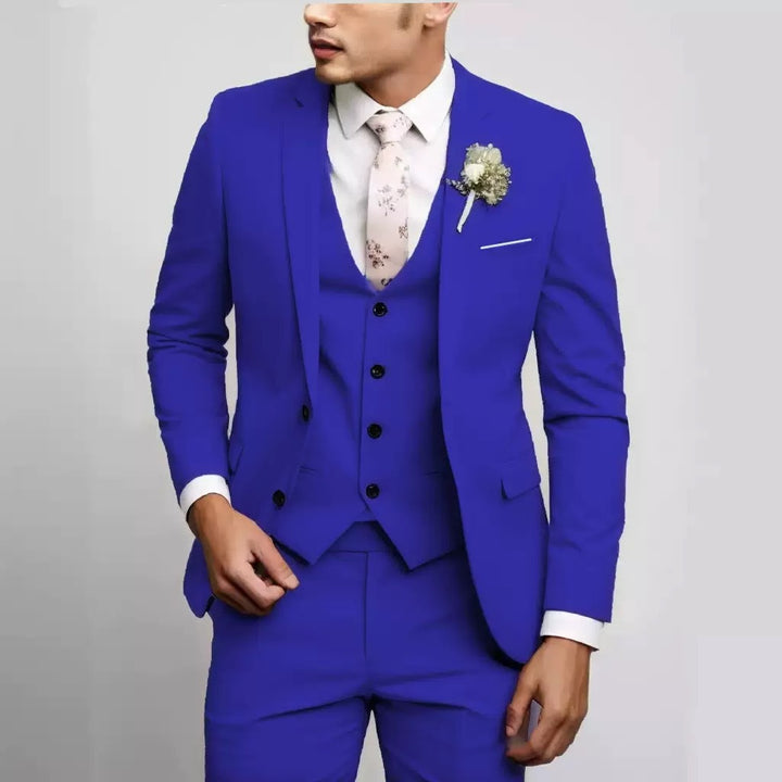 Velmoro | Men’s Three-Piece Suit with sharp formal refinement