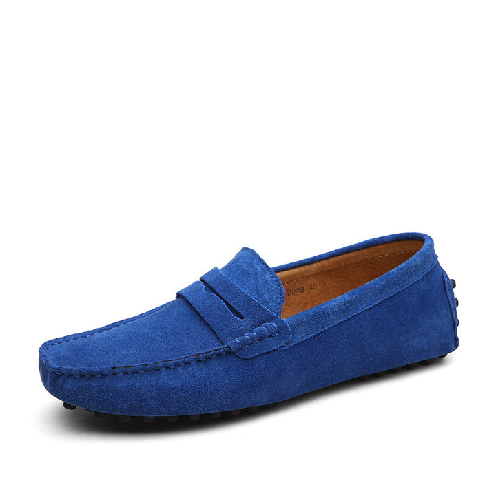 Harry | Men's Suede Loafers With Penny Strap