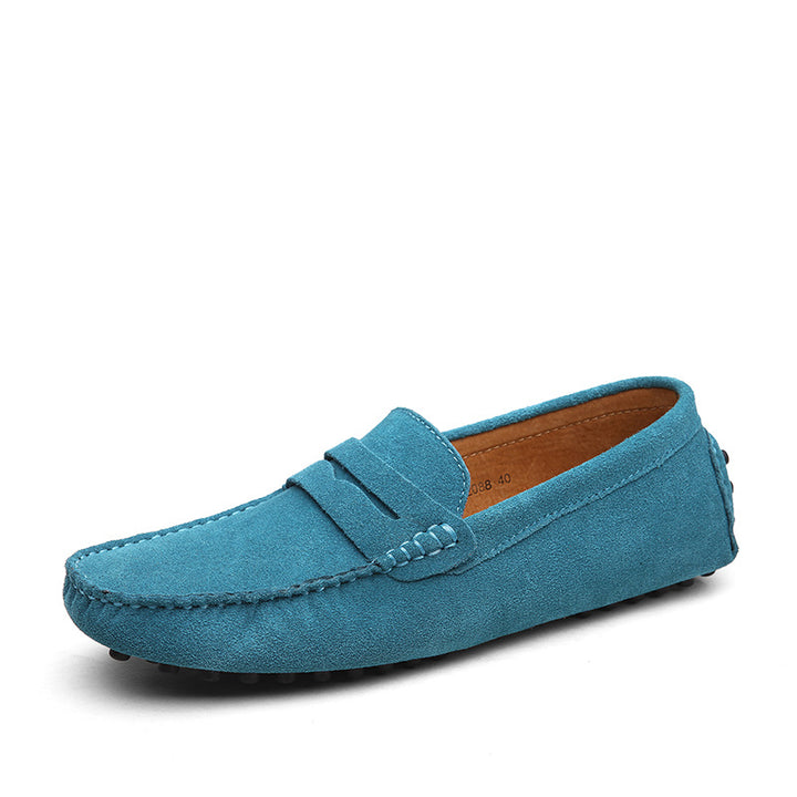 Harry | Men's Suede Loafers With Penny Strap