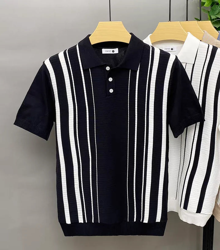 Orwin | Men’s Polo Shirt featuring Vertical Patterning