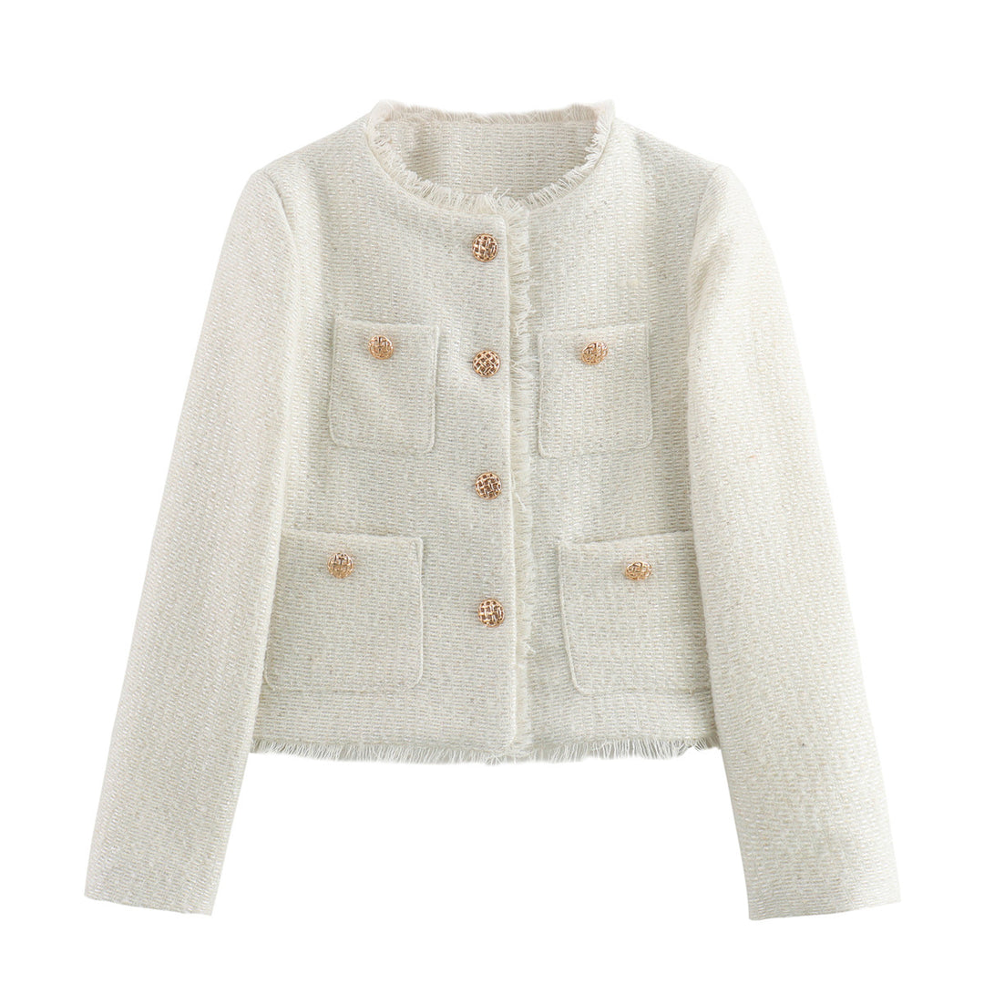 Cavira | Women’s Smart Cropped Jacket with Classic Button Detail