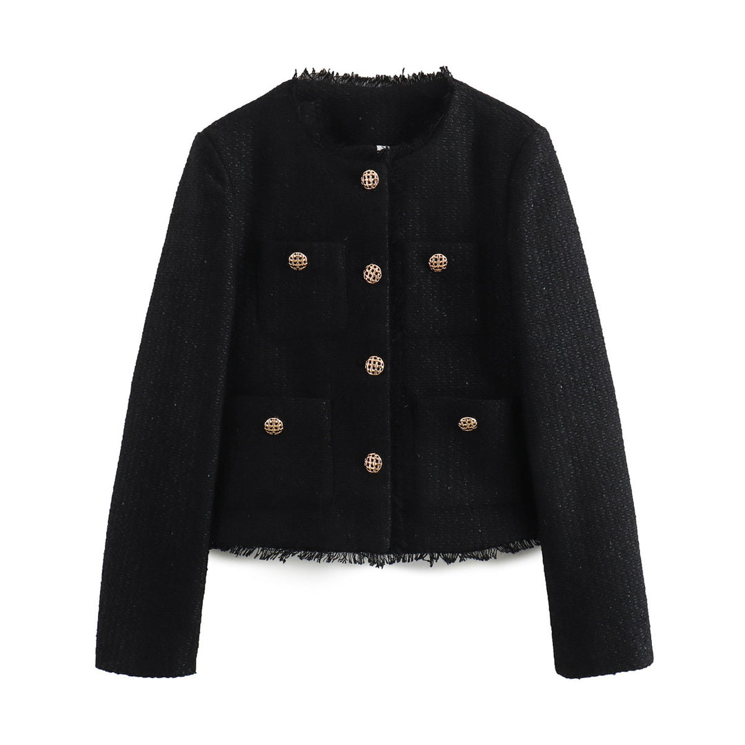 Cavira | Women’s Smart Cropped Jacket with Classic Button Detail
