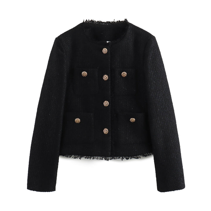 Cavira | Women’s Smart Cropped Jacket with Classic Button Detail