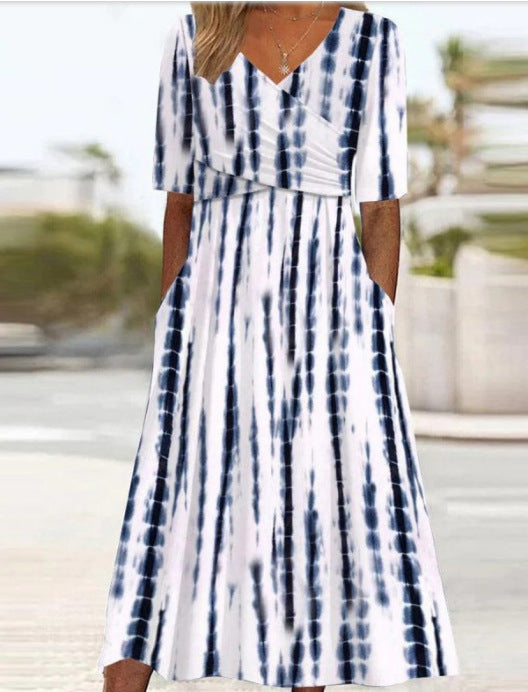 Amelie | Women’s Midi Dress featuring Ruched Waist Line