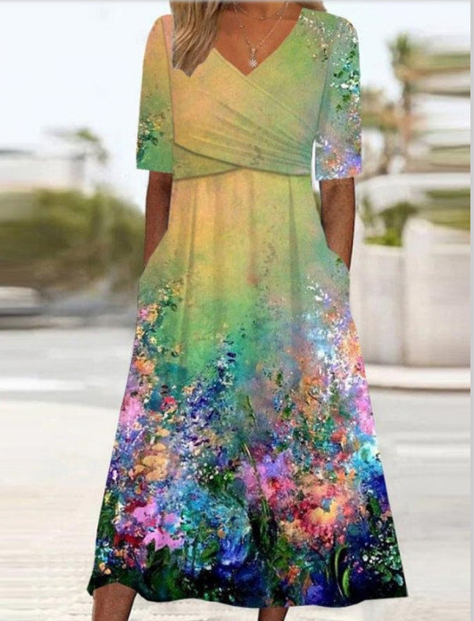 Amelie | Women’s Midi Dress featuring Ruched Waist Line