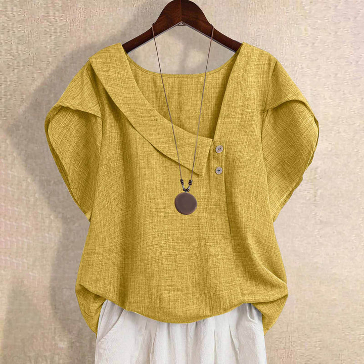 Anessa | Women’s Asymmetric Blouse with Draped Collar